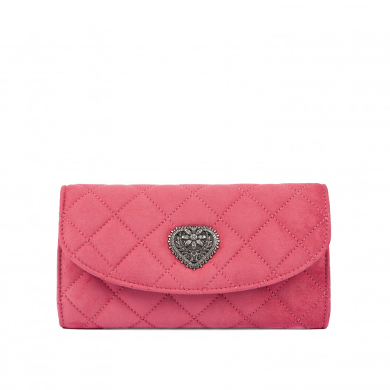 Dámská kabelka přes rameno 048g 01 semiš růžová barbie