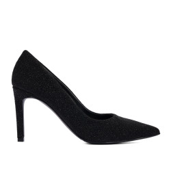 Elegantní dámské boty 1366 černý velur perleť