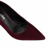Dámské elegantní boty 1366 bordo velur