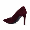 Dámské elegantní boty 1366 bordo velur