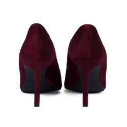 Dámské elegantní boty 1366 bordo velur