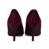 Dámské elegantní boty 1366 bordo velur