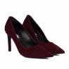 Dámské elegantní boty 1366 bordo velur