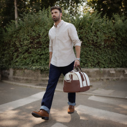 Cestovní taška 305g 01 béžová+hnědá lifestyle