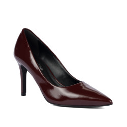 Elegantní dámské boty 1372 lak bordo