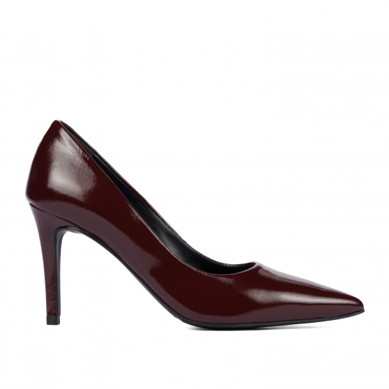 Elegantní dámské boty 1372 lak bordo