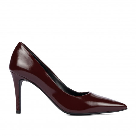 Elegantní dámské boty 1372 lak bordo