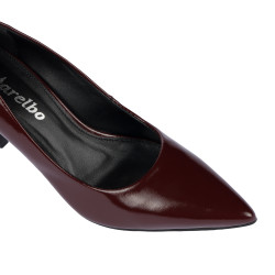 Elegantní dámské boty 1372 lak bordo