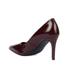 Elegantní dámské boty 1372 lak bordo