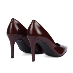 Elegantní dámské boty 1372 lak bordo