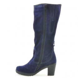 Dámské kozačky 3258 indigo velur