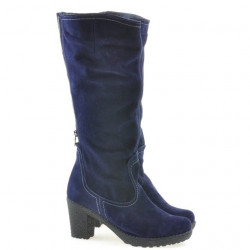 Dámské kozačky 3258 indigo velur