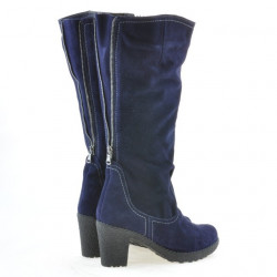 Dámské kozačky 3258 indigo velur