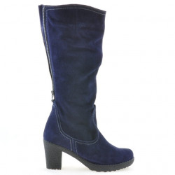 Dámské kozačky 3258 indigo velur