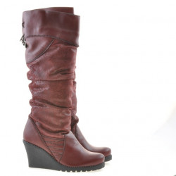 Dámské boty 226 bordo kombinované