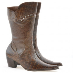 Dámské boty 298 croco koňak