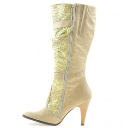 Dámské kozačky 008 croco béžové