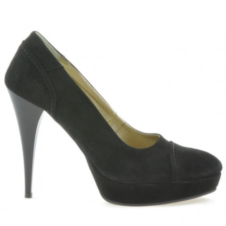 Elegantní dámské boty 1082 černá antilopa