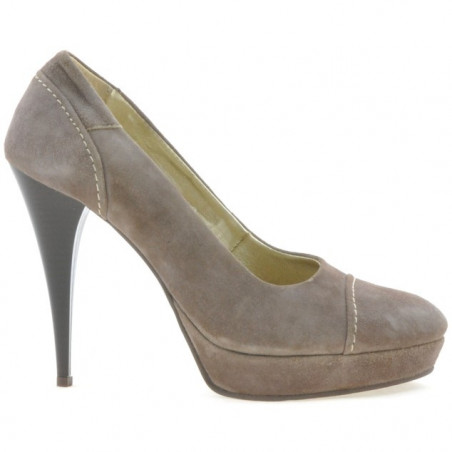 Dámské elegantní boty 1082 cappuccino antilopa