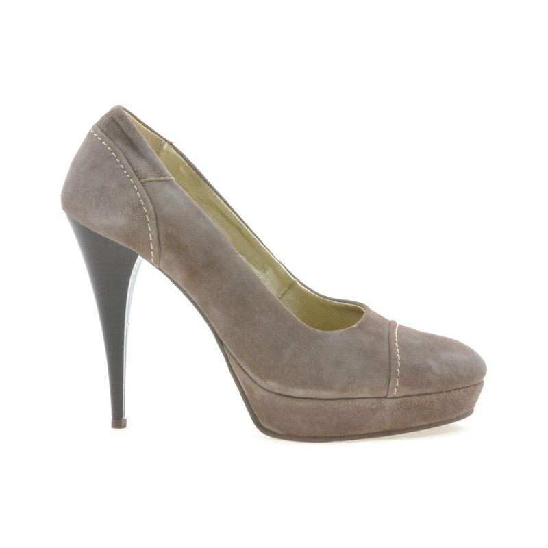 Dámské elegantní boty 1082 cappuccino antilopa