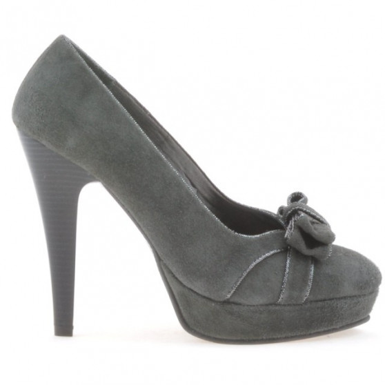 Elegantní dámské boty 1095 šedá antilopa