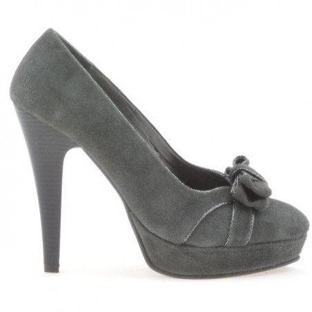 Elegantní dámské boty 1095 šedá antilopa