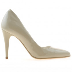 Elegantní dámské boty 1246 lakovaná béžová