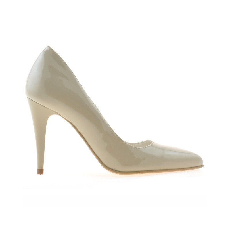 Elegantní dámské boty 1246 lakovaná béžová