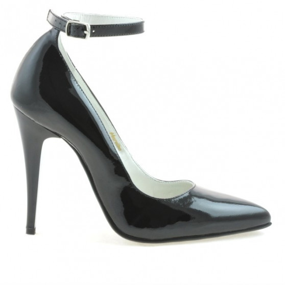 Elegantní dámské boty 1247 lakovaná černá