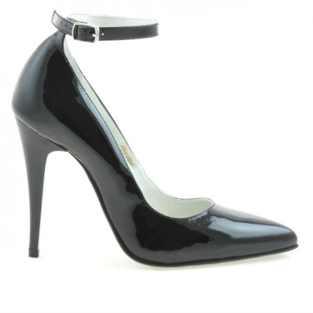 Elegantní dámské boty 1247 lakovaná černá