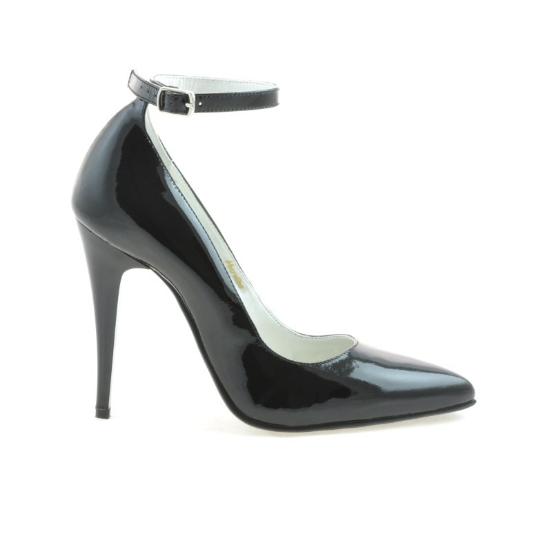Elegantní dámské boty 1247 lakovaná černá