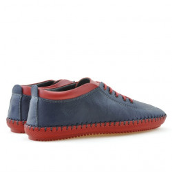 Pánské mokasíny 864 indigo+červená