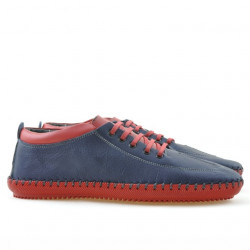 Pánské mokasíny 864 indigo+červená