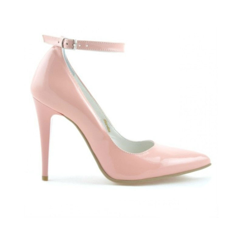 Elegantní dámské boty 1247 lakované růžové