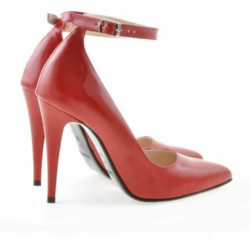 Elegantní dámské boty 1247 lakovaná červená