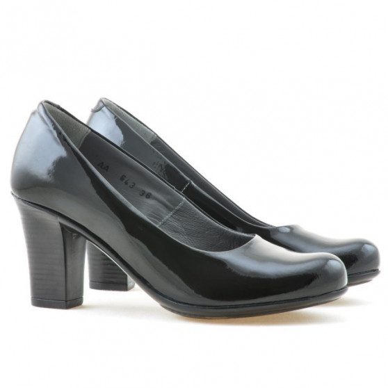 Dámské casual / elegantní boty 643 lak černá