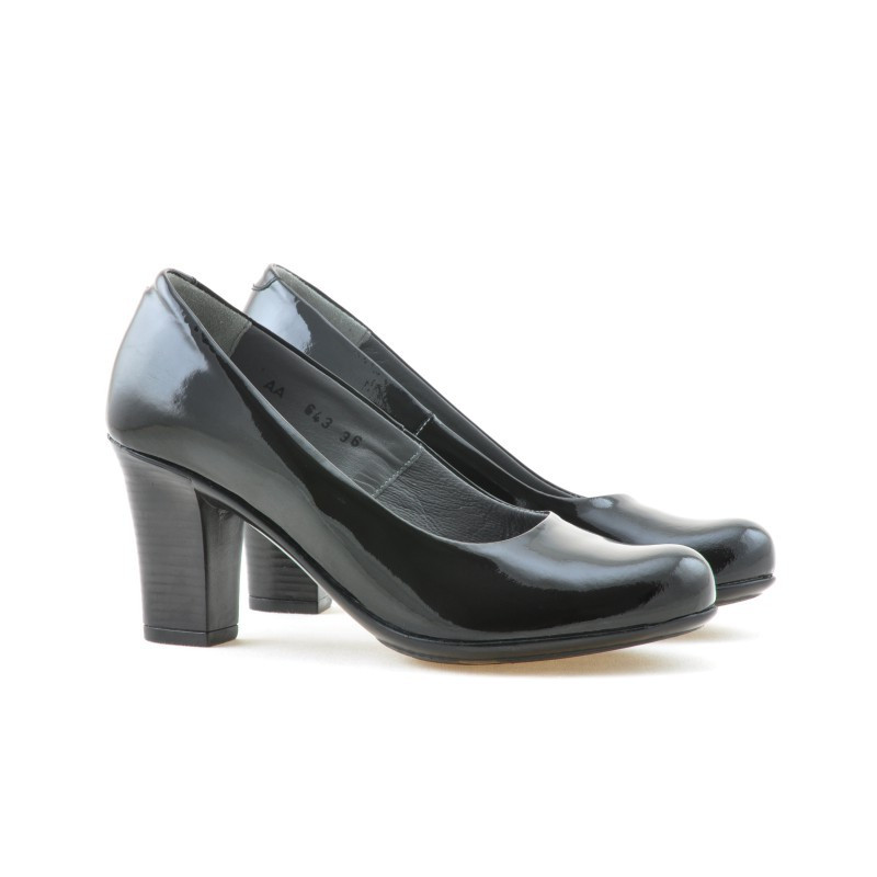Dámské casual / elegantní boty 643 lak černá