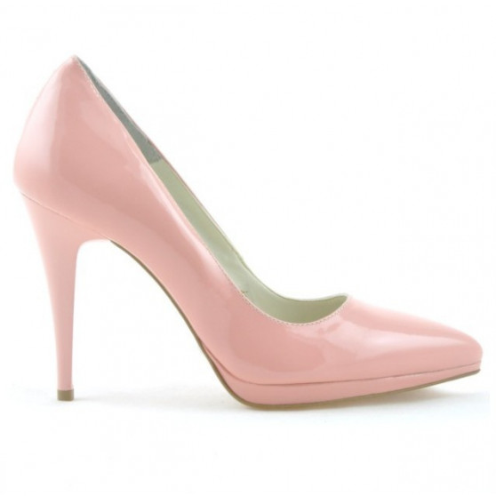 Elegantní dámské boty 1244 růžový lak