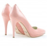 Elegantní dámské boty 1244 růžový lak