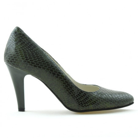 Elegantní dámské boty 1234 krokodýl zelený