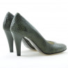 Elegantní dámské boty 1234 krokodýl zelený