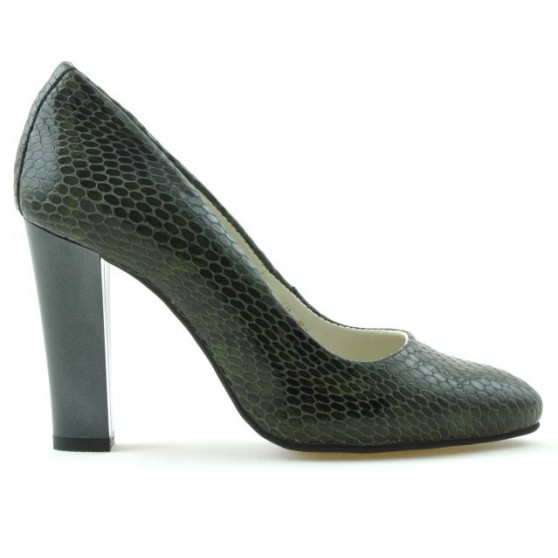 Elegantní dámské boty 1214 croco zelené
