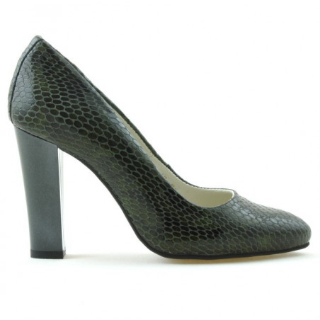 Elegantní dámské boty 1214 croco zelené