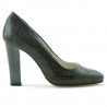 Elegantní dámské boty 1214 croco zelené