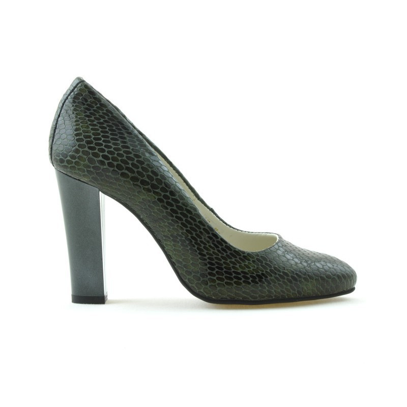 Elegantní dámské boty 1214 croco zelené