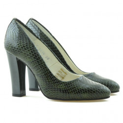 Elegantní dámské boty 1214 croco zelené