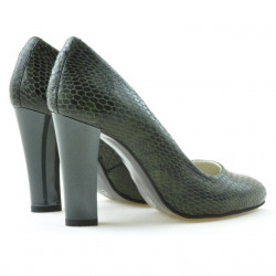Elegantní dámské boty 1214 croco zelené
