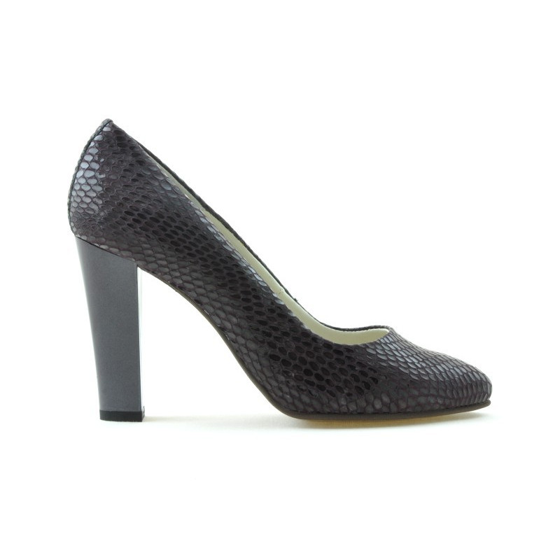 Elegantní dámské boty 1214 krokodýl fialový