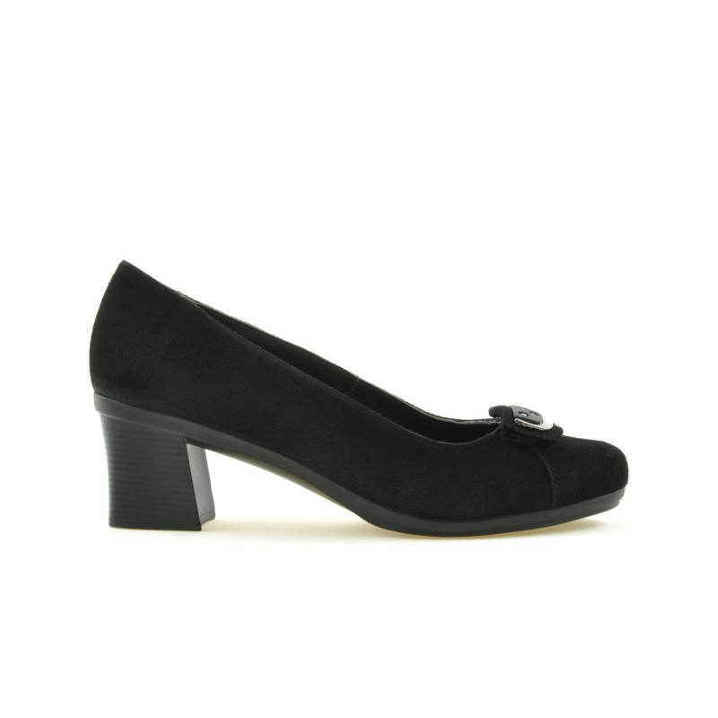 Dámské ležérní / elegantní boty 628 černý velur