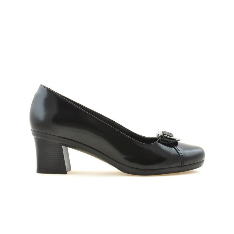Dámské ležérní / elegantní boty 628 černý lak